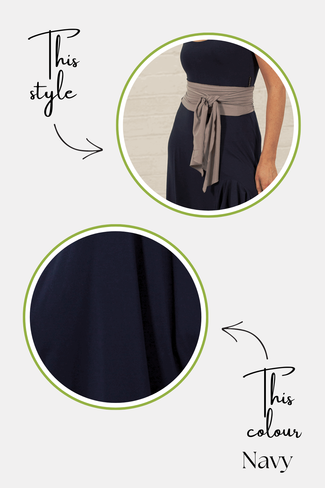 Rae Jersey Belt: Navy