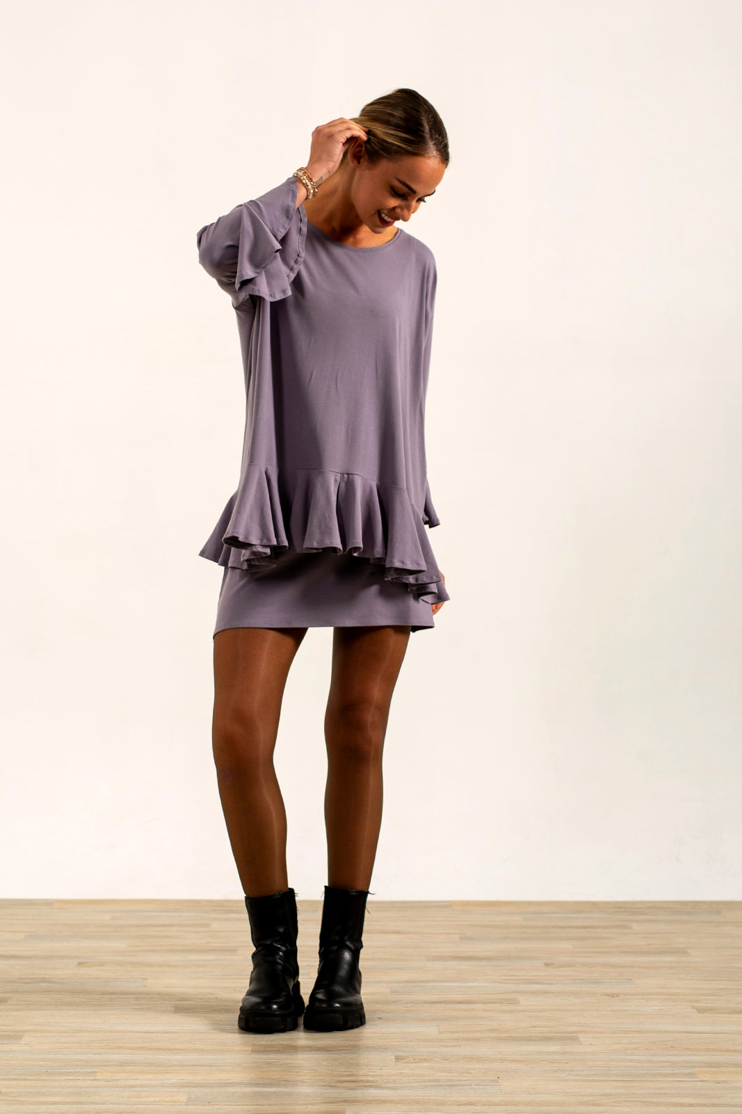 Fleur Long Layering Vest (Silver Frost)