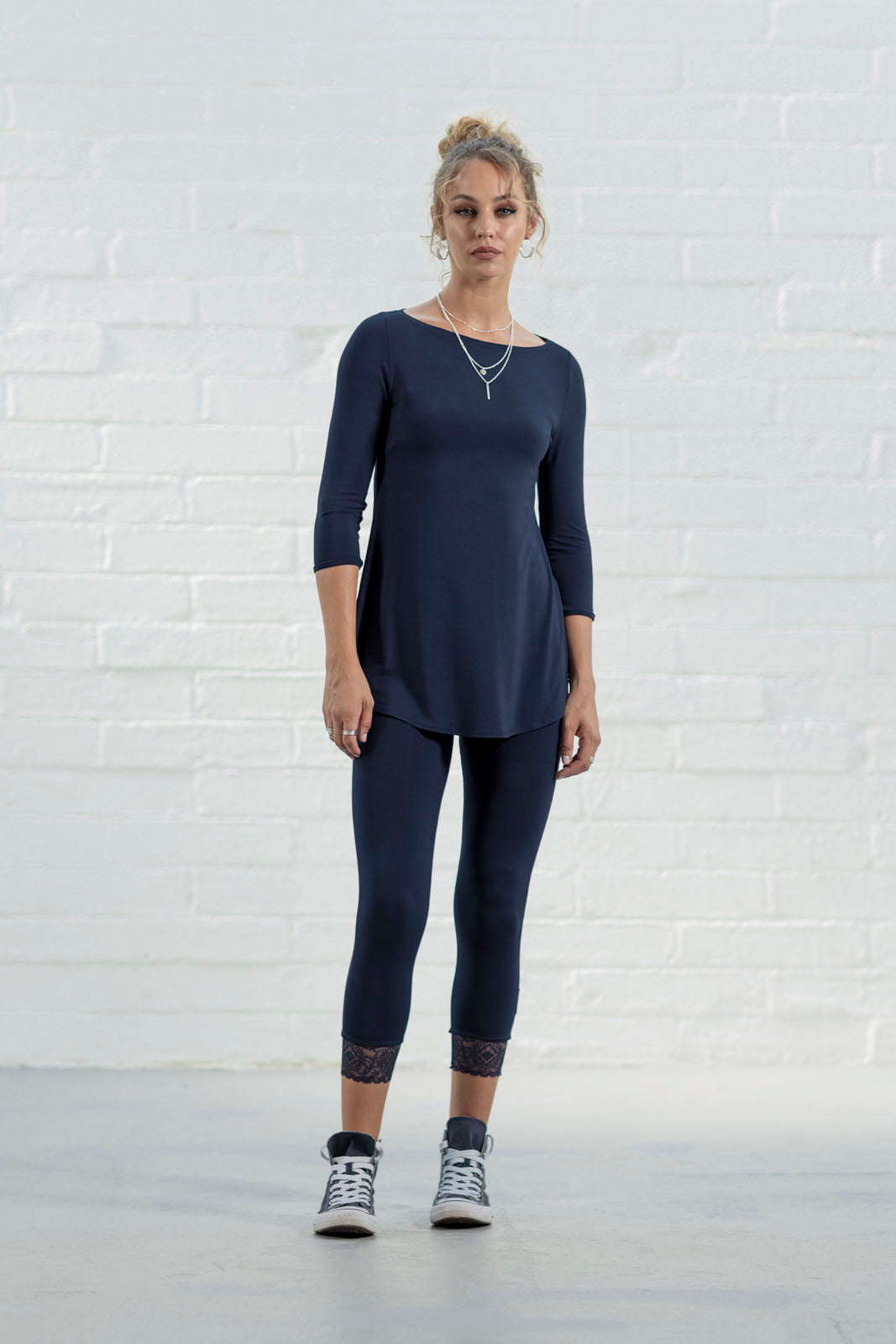 Ailsa Black Jersey Top