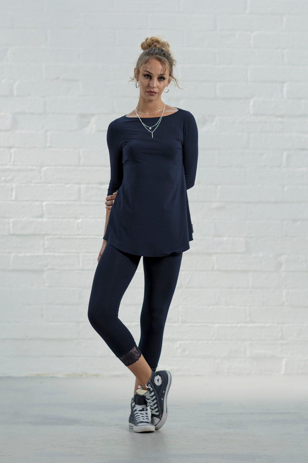 Ailsa Navy Jersey Top