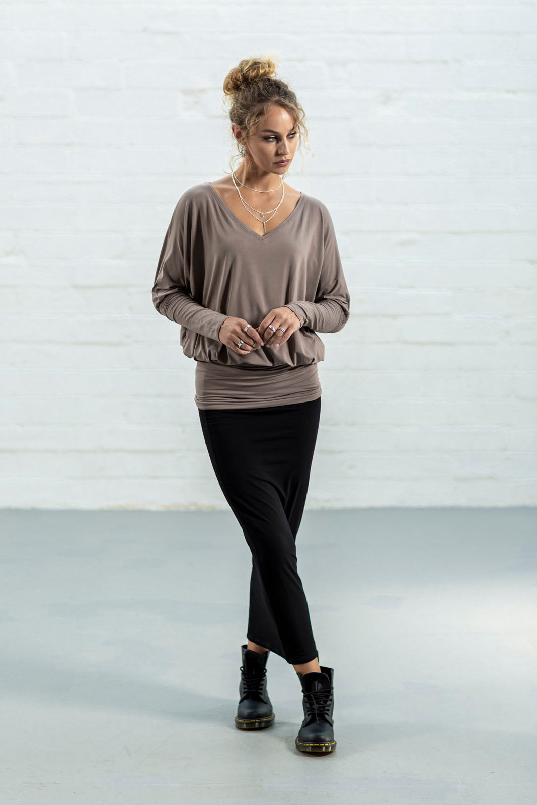 Cappuccino Kiersten V-Neck