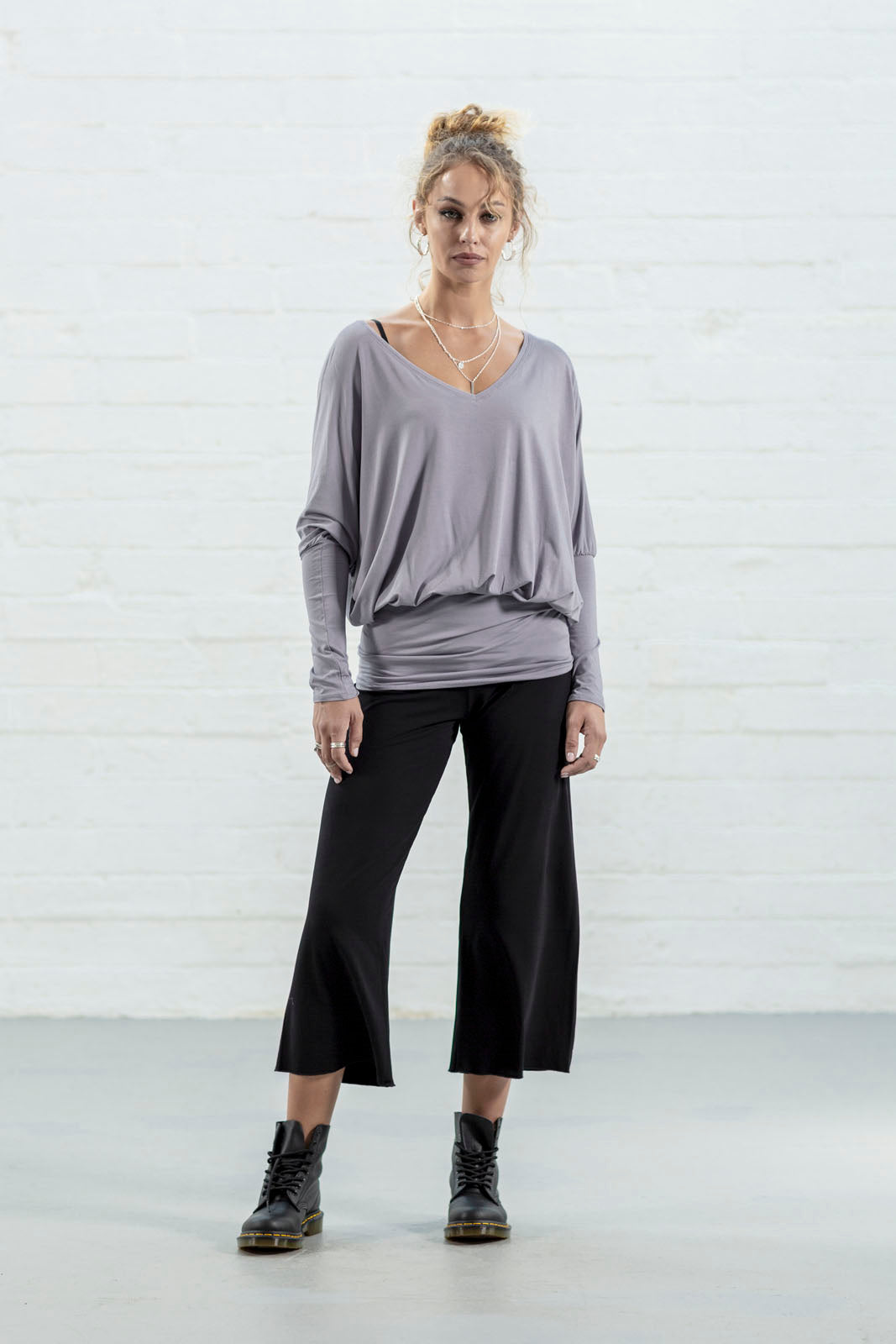 Grey Lilac Kiersten V-Neck