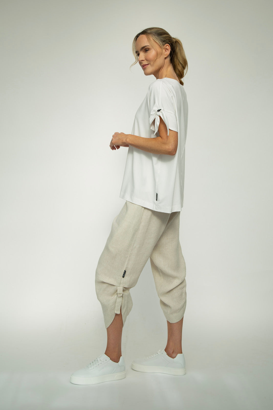 Kanchan Viscose Jersey Oversize Tee (Soft White)