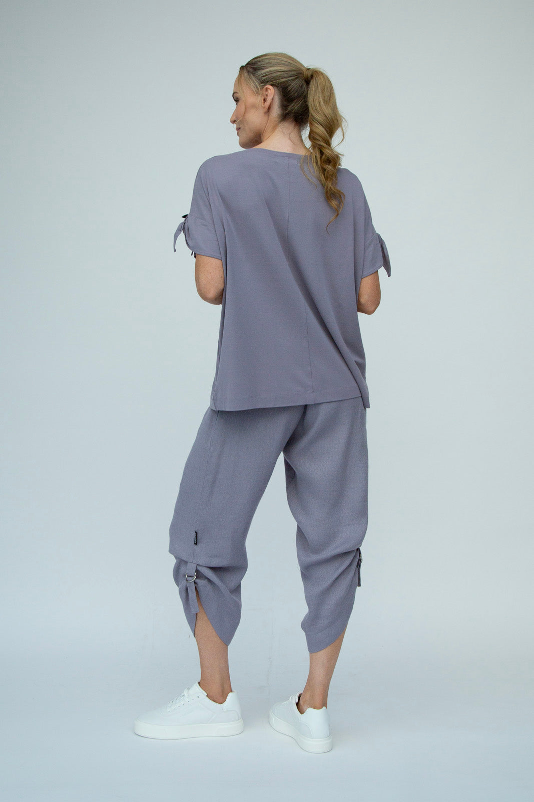Kanchan Viscose Jersey Oversize Tee (Silver Frost)