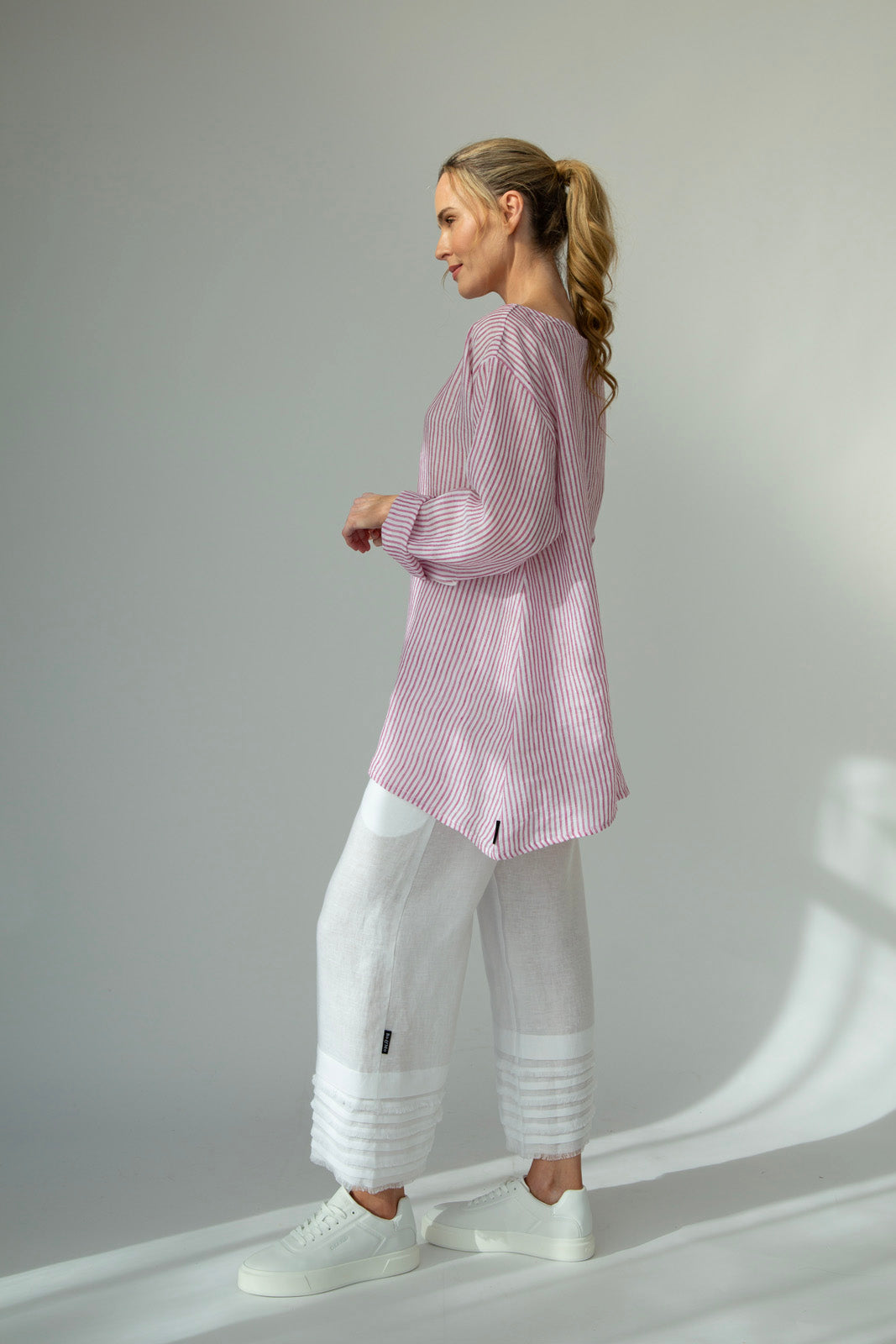Kaia Linen tunic : Limited Edition : Red stripe