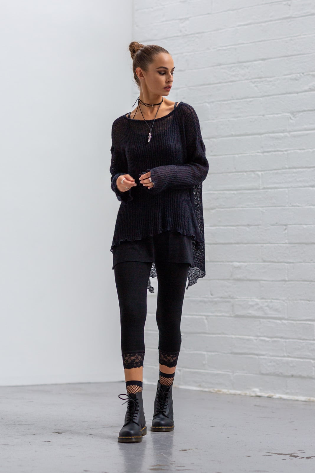 Black Fleur Vest