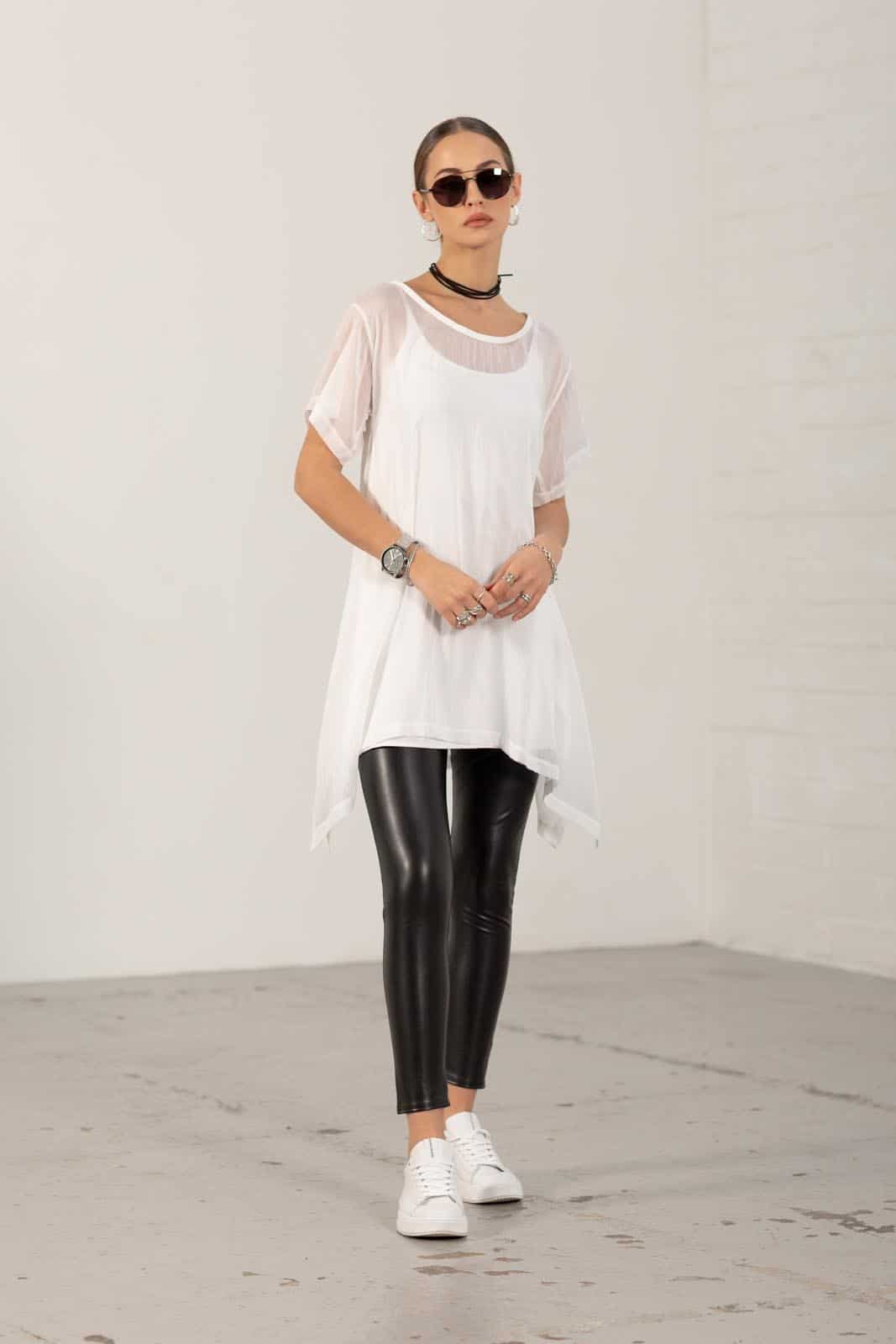 White Myla Chiffon Tunic