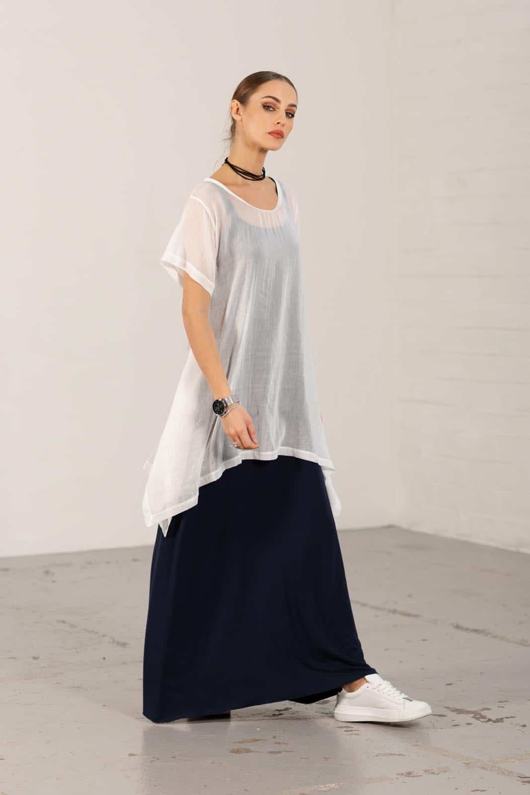 White Myla Chiffon Tunic