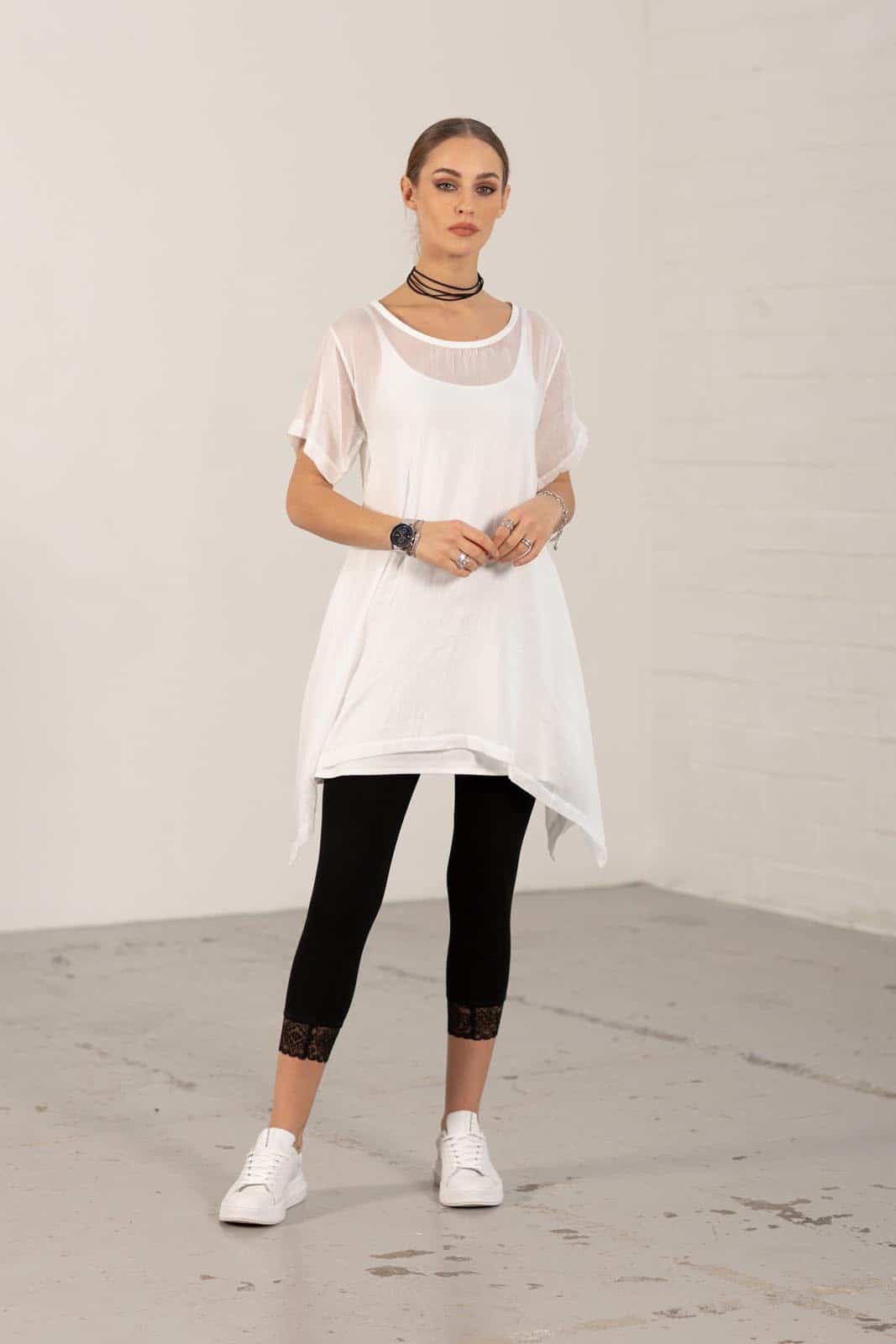 White Fleur Vest ( size 1 + 4 only)