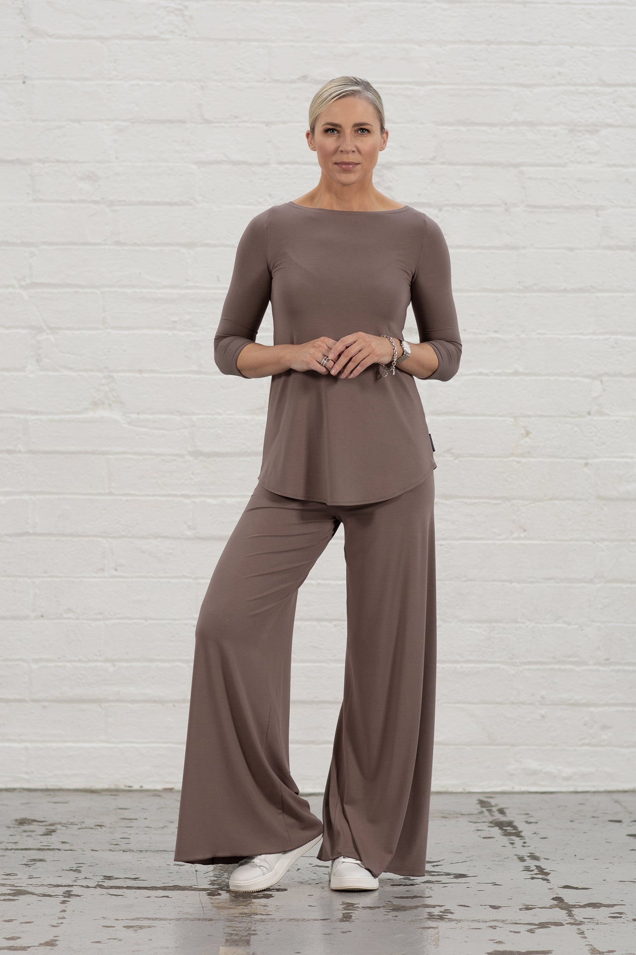 Ailsa Cappuccino Jersey Top