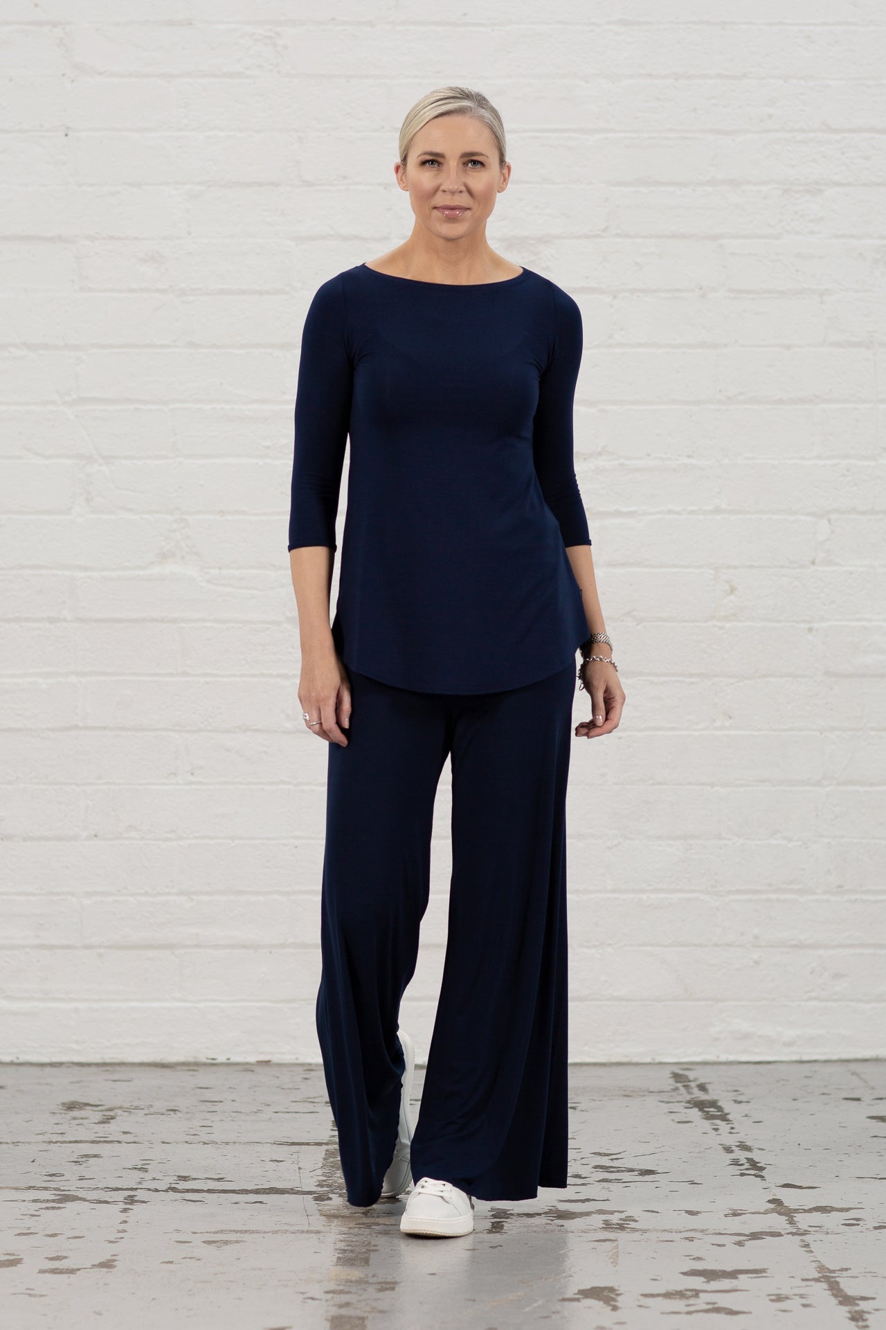 Ailsa Navy Jersey Top