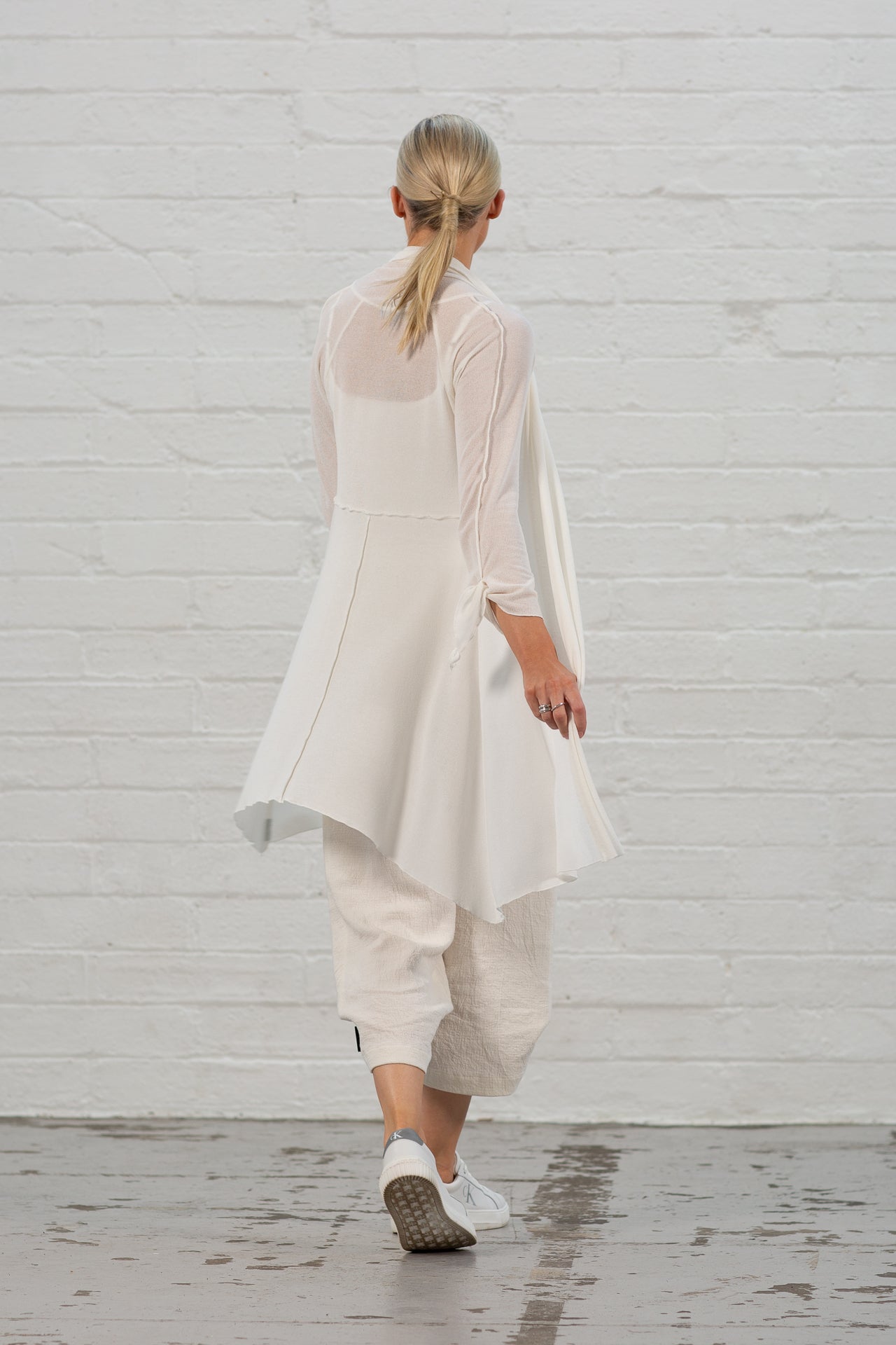 Cara Ecru Knit Cardi