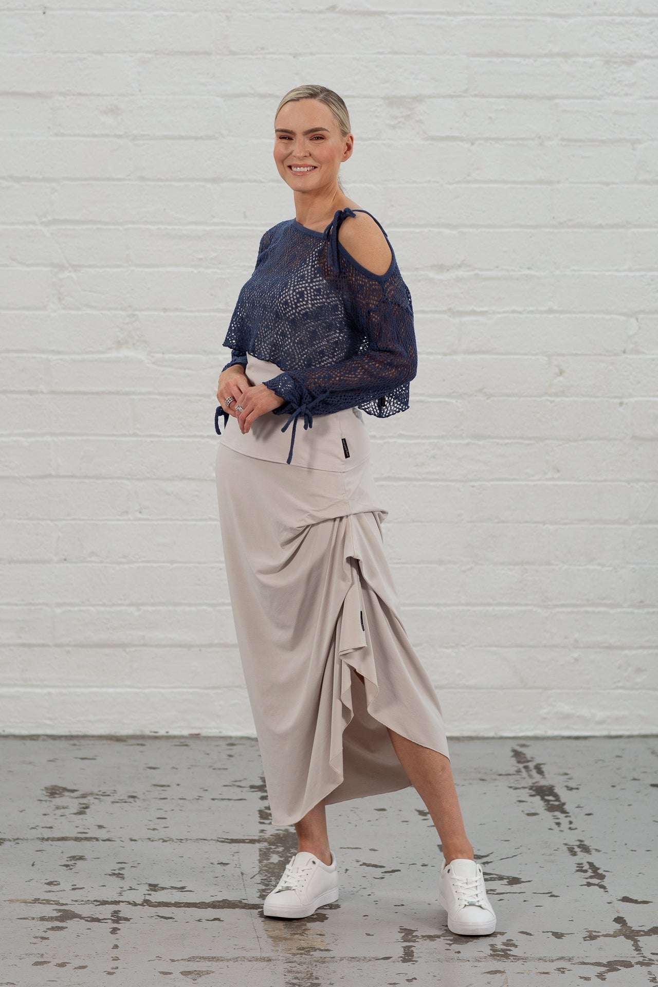 Rori Navy Crop Jumper