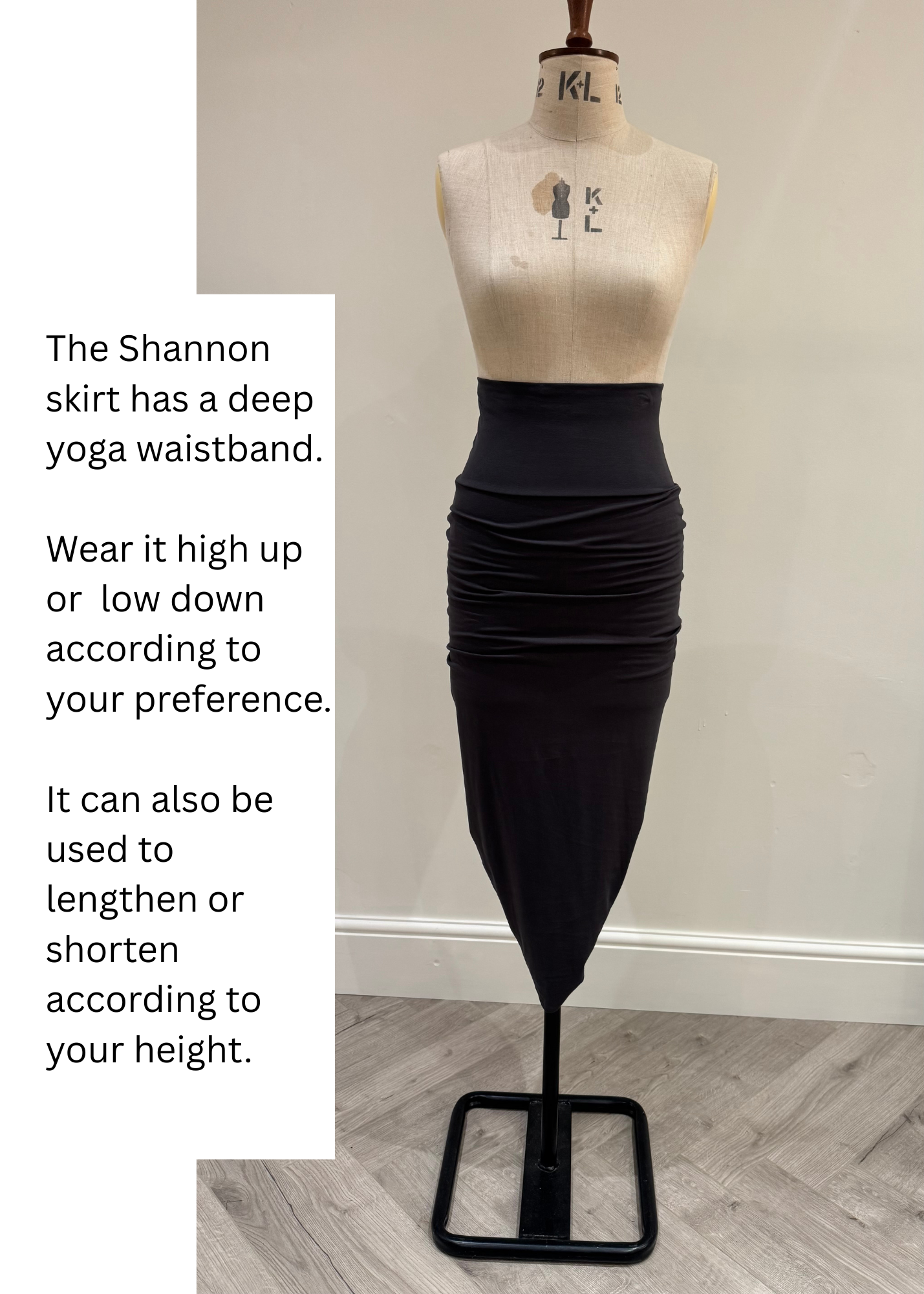 Shannon Viscose Jersey Drawstring Skirt (mink)