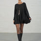 Cassia Black Lux Crepe Tunic