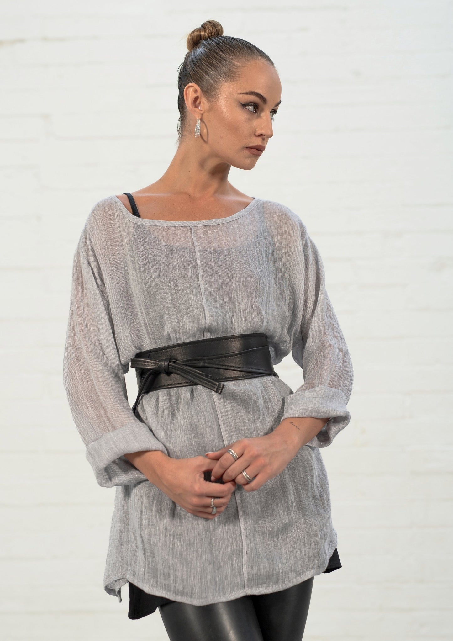 Silva grey linen Tunic