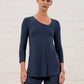 Navy Evangeline (Asymmetric V-Neck) Top