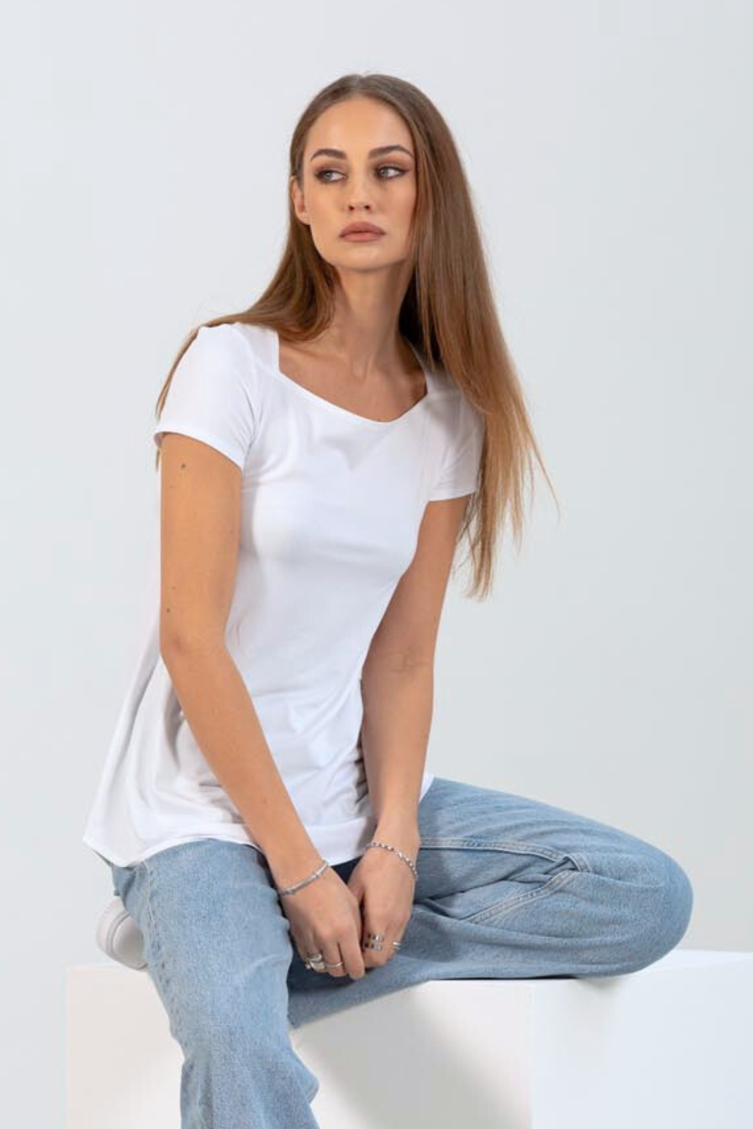 Soft-White Tina Tee