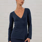 Navy Morticia Wrap