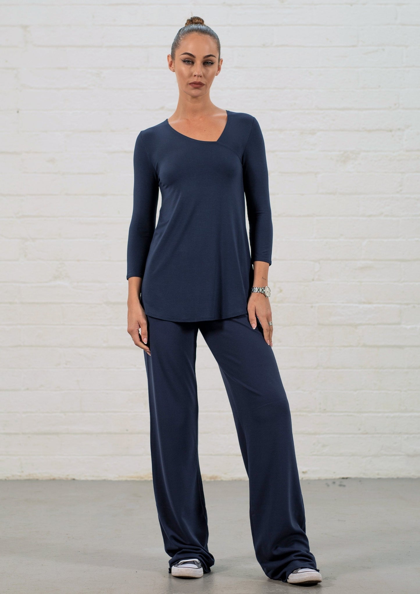 Navy Addison Palazzos-LONG