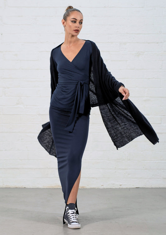 The Cashmere Wrap - Navy