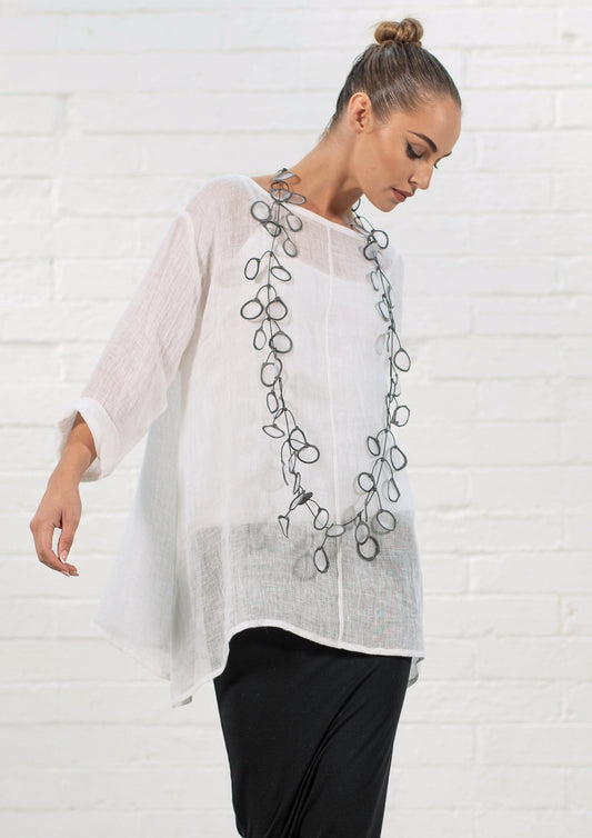 Silva White Linen Tunic