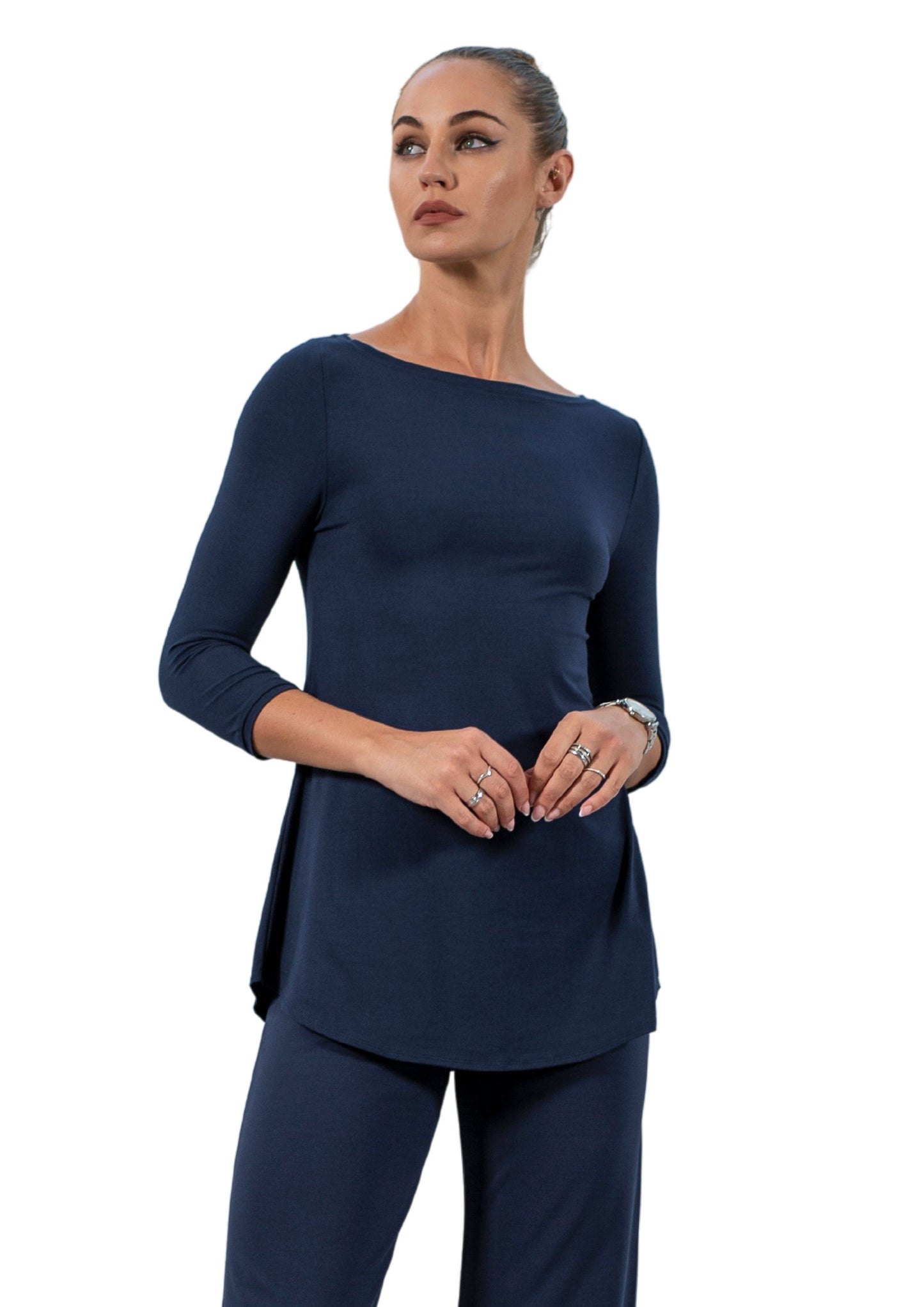 Ailsa Navy Jersey Top