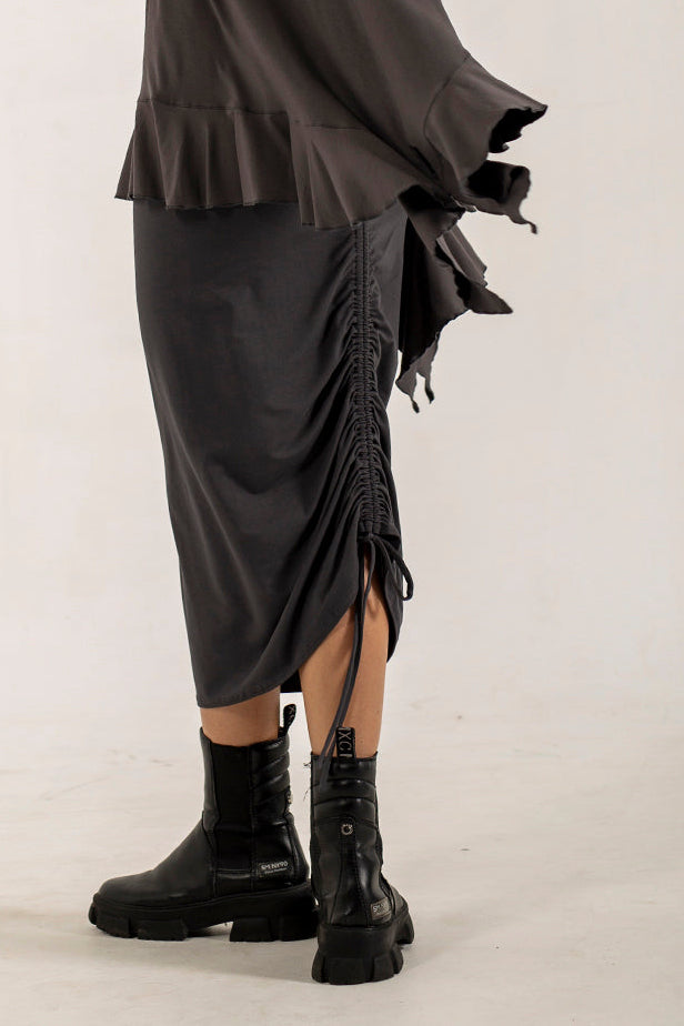 Shannon Viscose Jersey Drawstring Skirt (lead)