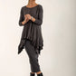 Monique Viscose Jersey Frill Hem Tunic (Lead)