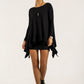Monique Viscose Jersey Frill Hem Tunic (black)