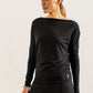 Abbe Viscose Jersey Asymetrical top (black)