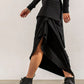 Harper Viscose Jersey Asymetrical Skirt (black)