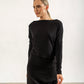 Abbe Viscose Jersey Asymetrical top (black)