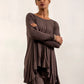 Monique Viscose Jersey Frill Hem Tunic (Mink)