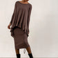 Monique Viscose Jersey Frill Hem Tunic (Mink)