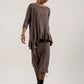 Monique Viscose Jersey Frill Hem Tunic (Mink)