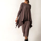 Monique Viscose Jersey Frill Hem Tunic (Mink)
