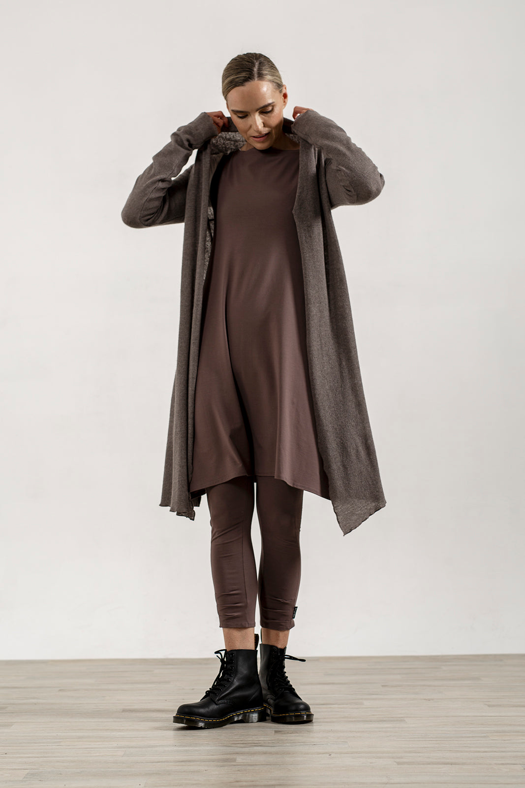 Lola Tuck Hem Leggings Mink