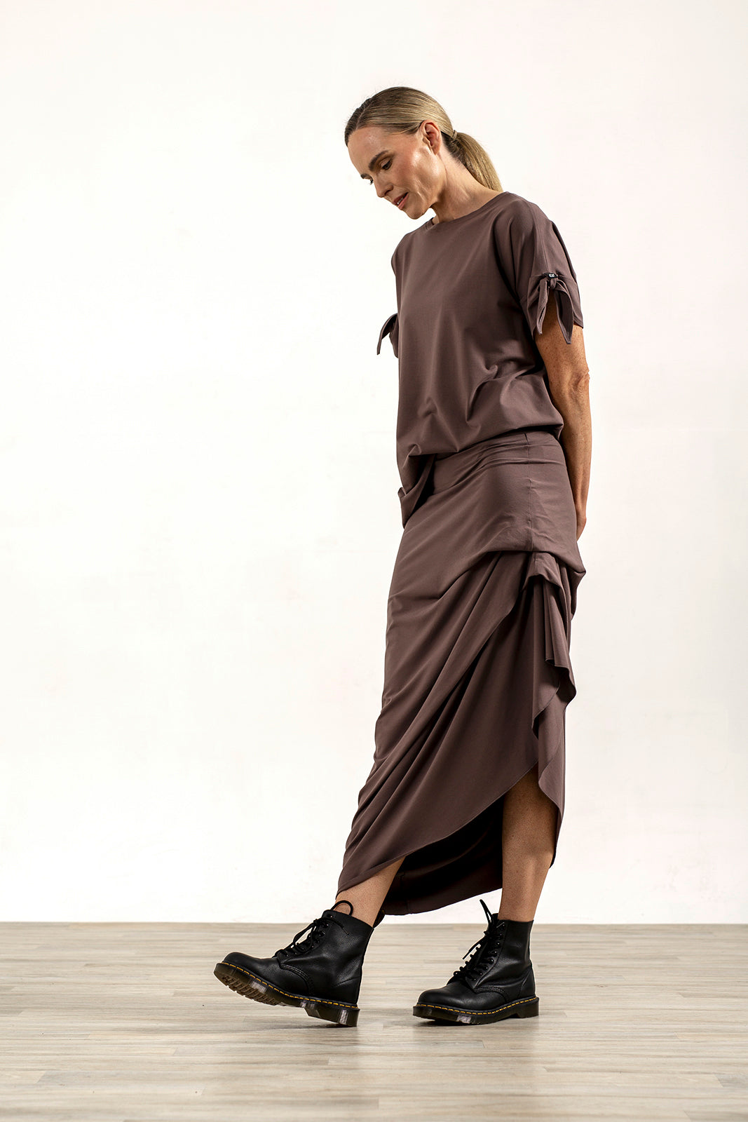Kanchan Viscose Jersey Oversize Tee (Mink)
