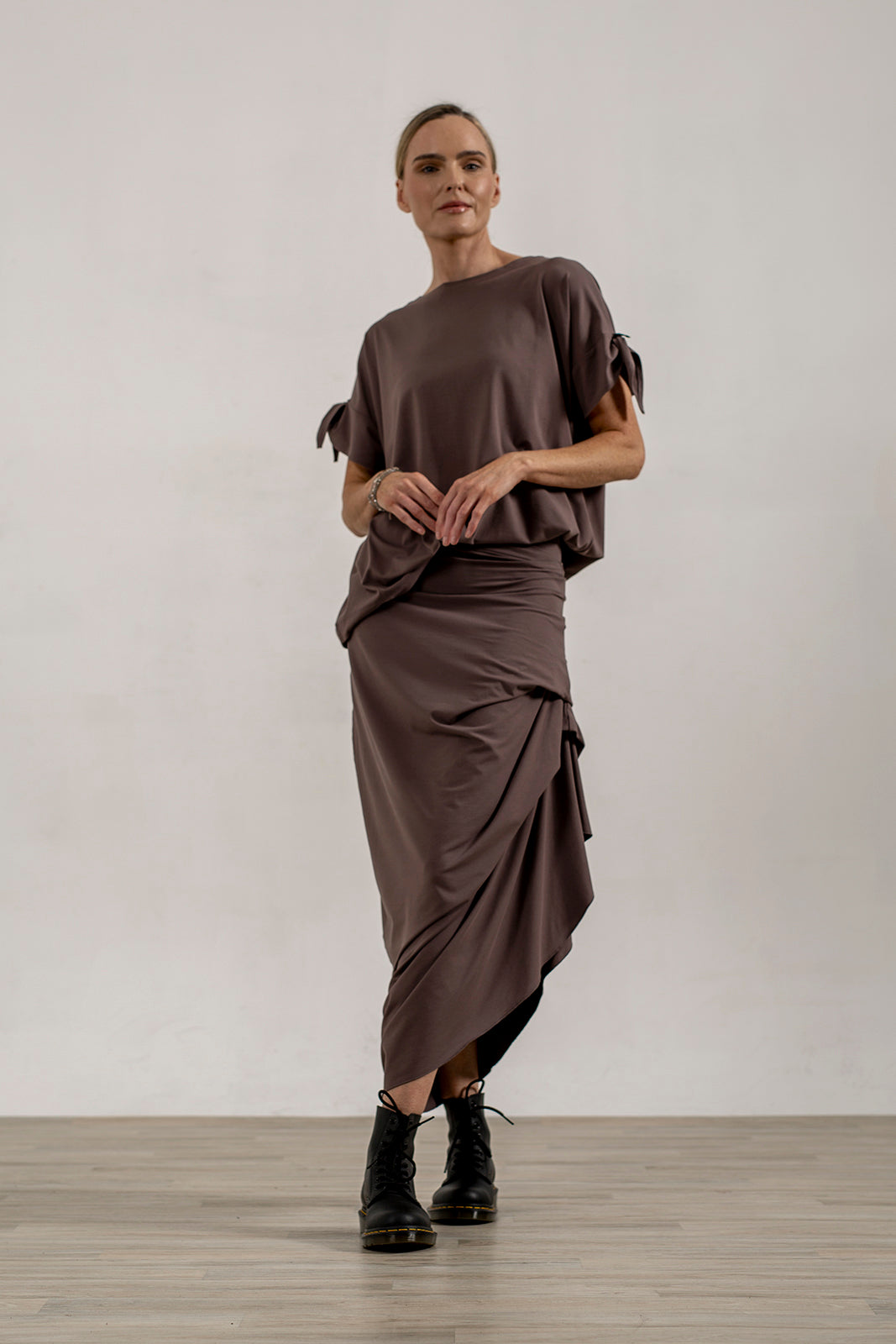 Kanchan Viscose Jersey Oversize Tee (Mink)