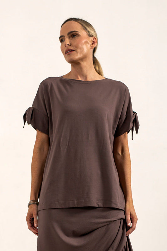 Kanchan Viscose Jersey Oversize Tee (Mink)