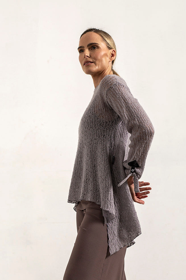 Tatiana Italian Wool knit (Light grey)