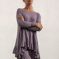 Monique Viscose Jersey Frill Hem Tunic (Silver Frost)