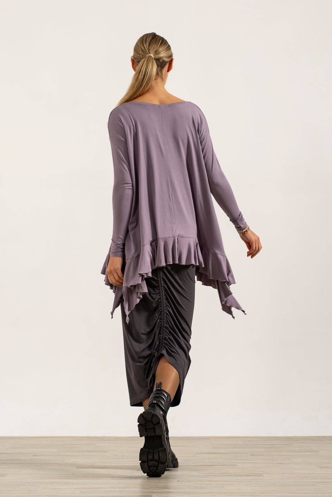 Shannon Viscose Jersey Drawstring Skirt (lead)