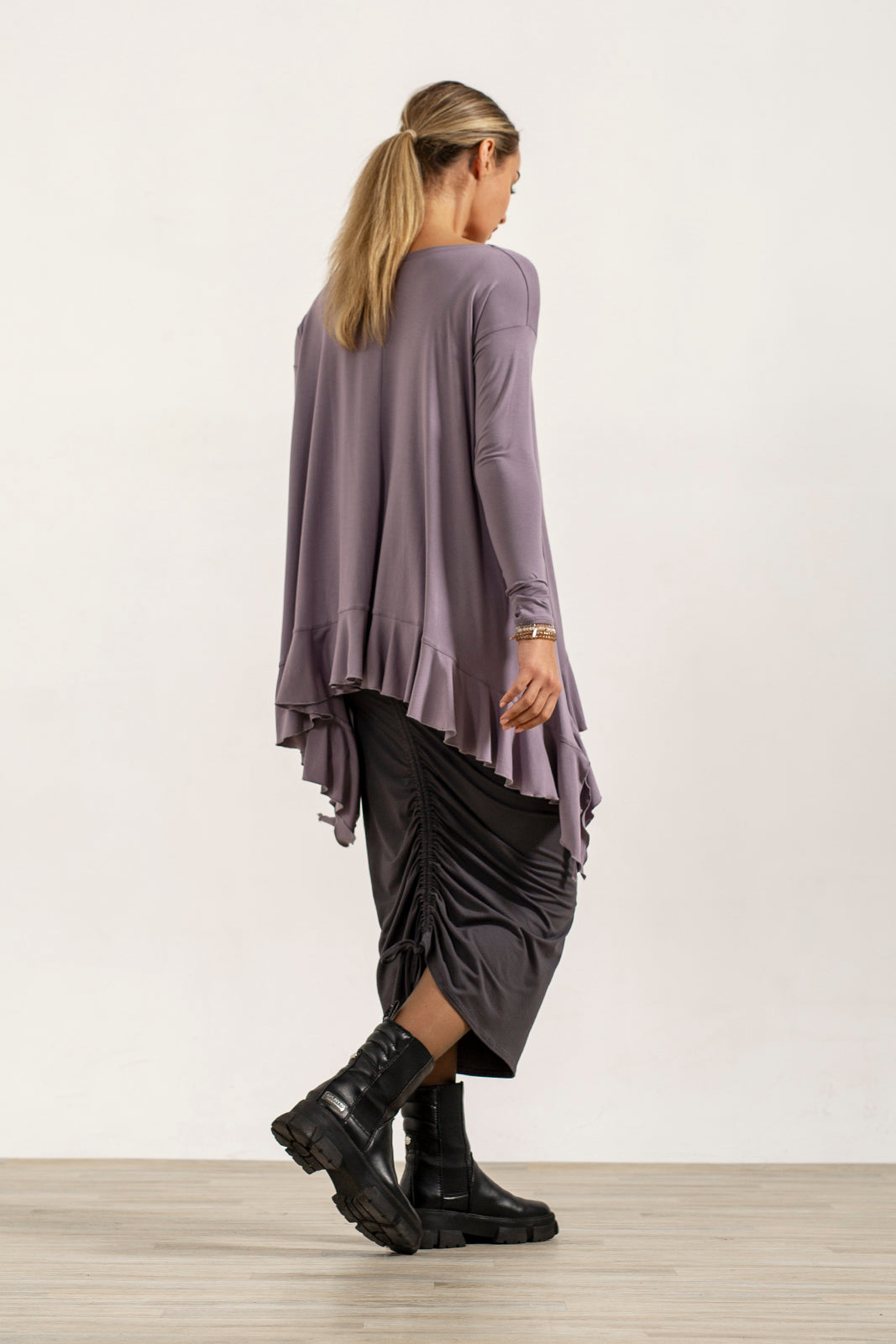 Shannon Viscose Jersey Drawstring Skirt (lead)