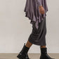 Monique Viscose Jersey Frill Hem Tunic (Silver Frost)