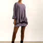 Blair Viscose Jersey Oversize Frill Hem Tunic (Silver Frost)