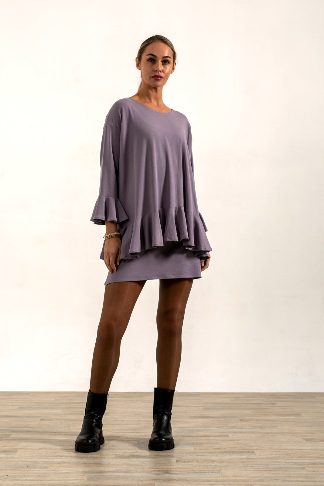 Fleur Long Layering Vest (Silver Frost)