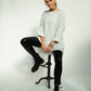 Kaia Linen tunic : Limited Edition : Grey stripe