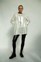 Kaia metallic Linen Tunic